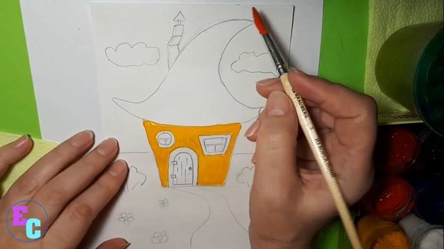 ДОМИК для ГНОМА. Развивающее занятие по рисованию для детей 4-6 лет. смотреть онлайн