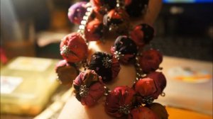 Текстильные бусы своими руками shtiui