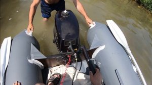 Обкатка лодочного мотора Тохатсу-5 . Лодка Таймень - 320.