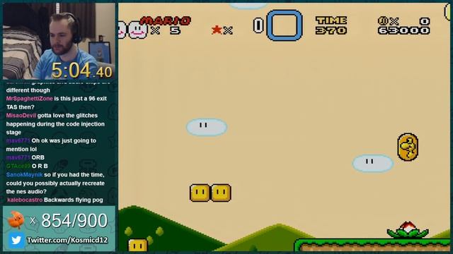 Speedrunning SMB1 Inside SMW