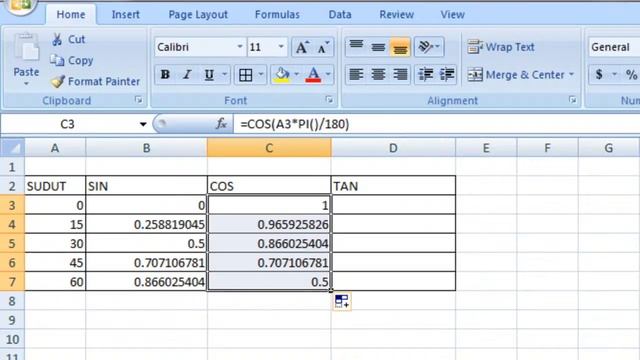 vidio tutorial menentukan sin, cos, tan menggunakan rumus pd microsoft exel смотреть онлайн