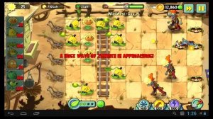 Как пройти 19 уровень в игре Растения против Зомби 2 Дикий запад