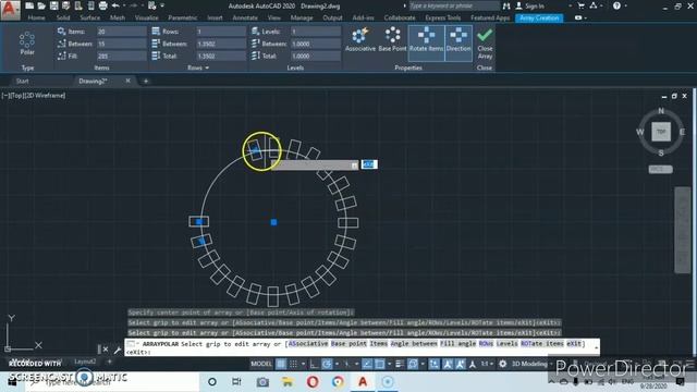 THE ARRAY COMMAND 2D AND 3D AUTOCAD 2020. смотреть онлайн