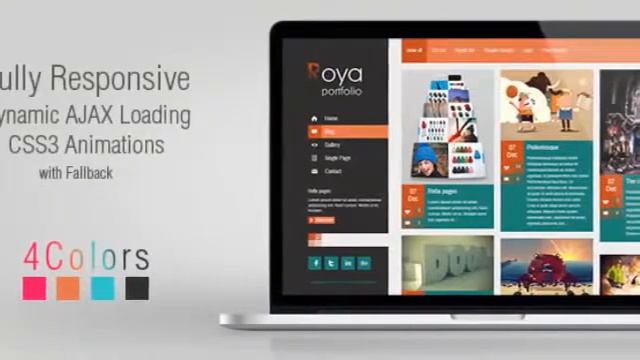 Roya - Responsive AJAX Portfolio WordPress Theme Download смотреть онлайн