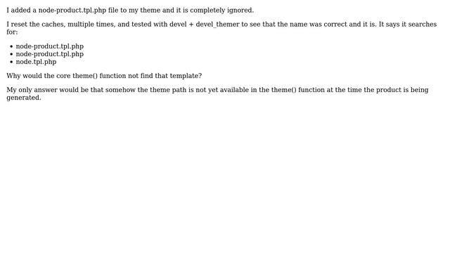 Drupal: Template not being picked up? смотреть онлайн