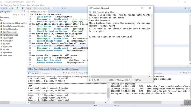 [Robot Framework] How to handle Alert in robot framework смотреть онлайн