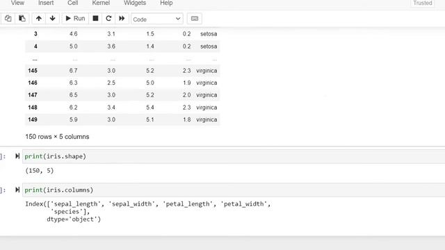 Interaction with Iris dataset using Python Jupyter смотреть онлайн