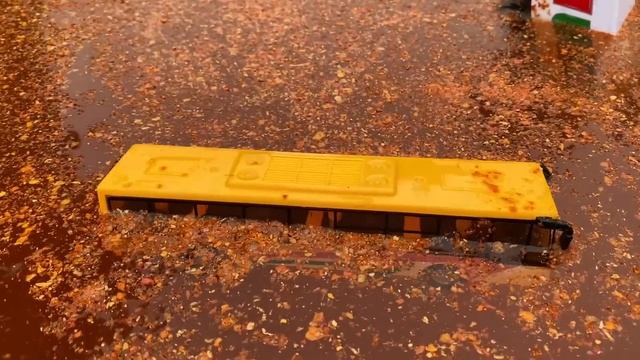 Cars Fall In The Water Welly Cars #5 : Bus Toys смотреть онлайн