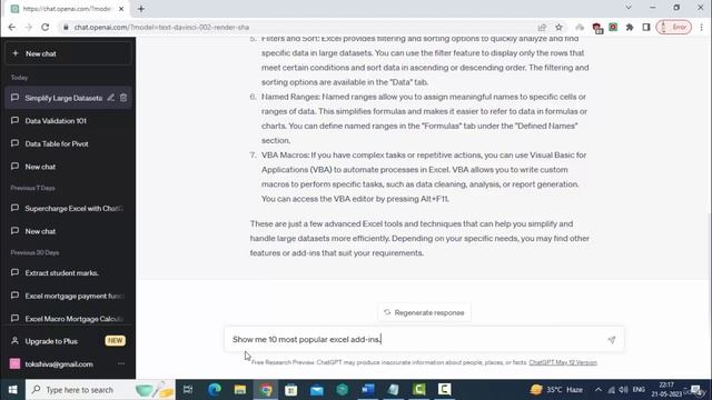Asking more from chatGPT for Excel help смотреть онлайн