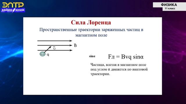 11 -класс | Физика | Магнитный поток. Cила Лоренца смотреть онлайн