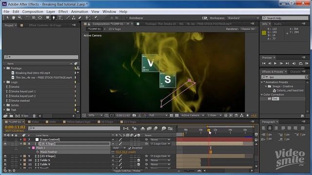 Создание заставки к сериалу "Во все тяжкие" в After Effects. Часть 3 смотреть онлайн