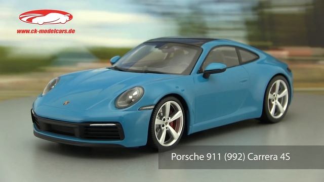 Ck-modelcars-video: Porsche 911 (992) Carrera 4S Baujahr 2019  Minichamps