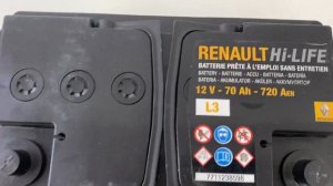 Baterie 12V 70AH 720A  Renault Hi-Life OEM 7711238598