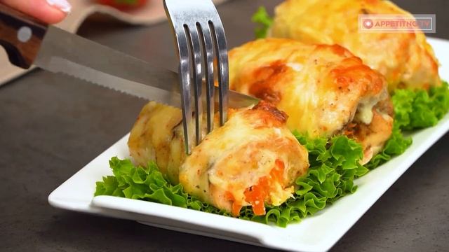 Рецепт фаршированной куриной грудки, от которой слюнки текут! смотреть онлайн