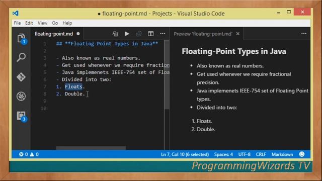 Java Data Types : FloatingPoint Types смотреть онлайн