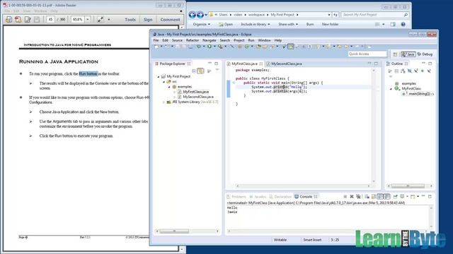 Intro to Java Training Course - Chapter 3 - Running a Java Application смотреть онлайн