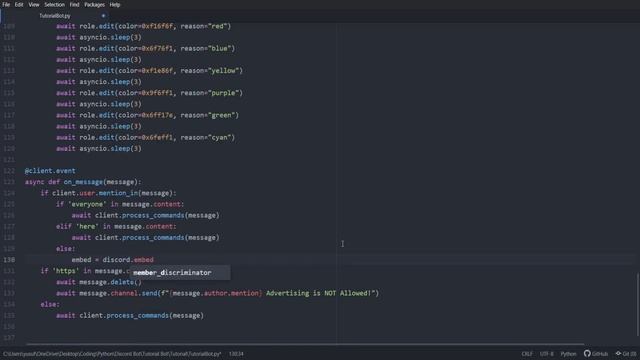 DISCORD.PY SPEEDCODING PYTHON DISCORD BOT #9 - MENTION HELP! смотреть онлайн
