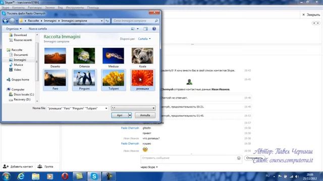 8 6 Сообщения и отправка файлов через скайп смотреть онлайн