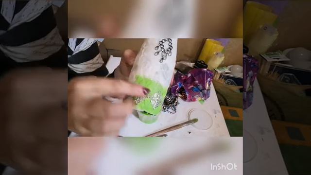 Ваза из бутылки в технике де купаж. Ч. 2