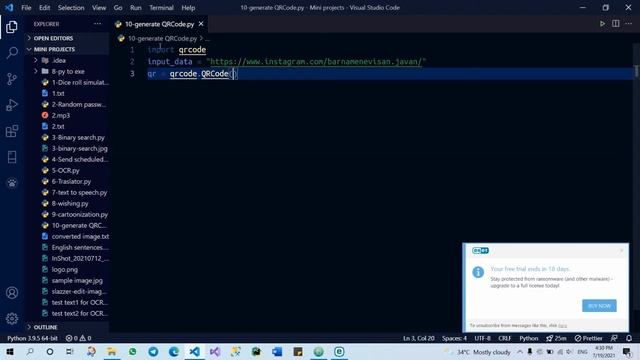 ساخت QR Code با پایتون | Generate QR Code with Python смотреть онлайн