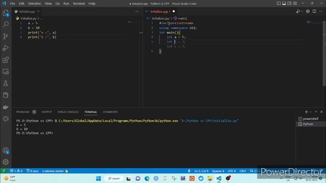 3. Declare and Initialize Variables in Python vs CPP смотреть онлайн