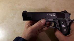 Обзор пневматического пистолета Stalker S1911RD blowback калибр 4,5мм (Colt 1911), разборка, отстре