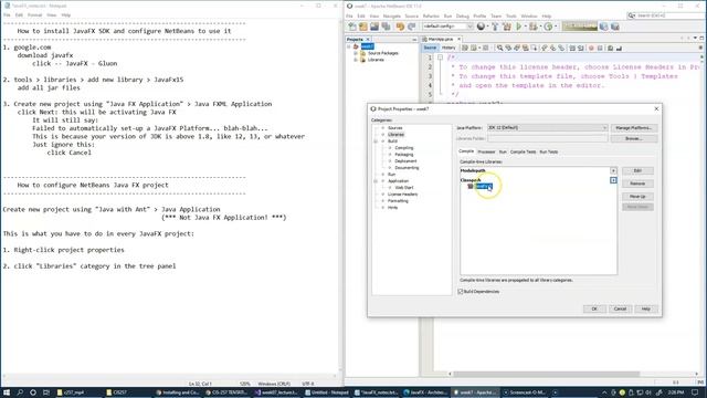 7.3 How to configure NetBeans JavaFX project смотреть онлайн