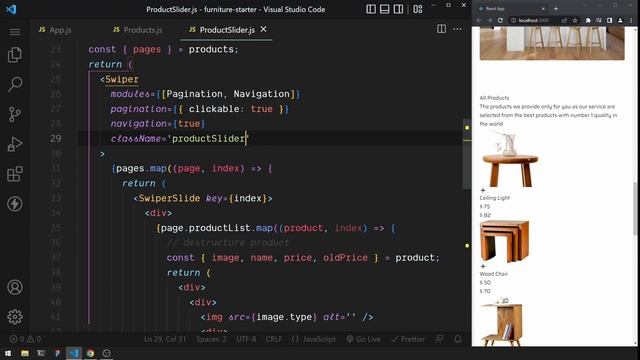 Create A Furniture Website Design Using React JS And Tailwind CSS смотреть онлайн