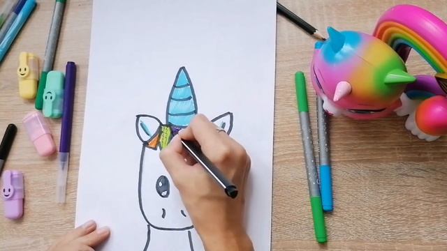 КАК НАРИСОВАТЬ ЕДИНОРОГА Легко. HOW TO DROW RAINBOW UNICORN смотреть онлайн