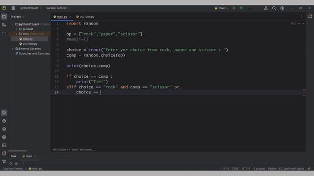 Create Rock Paper & Scissors game using Python | Python project tutorial video | Masai смотреть онлайн