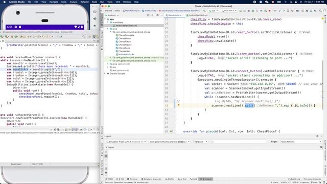 Android Chess 030: Showing chess moves from socket on Android смотреть онлайн