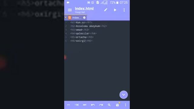 Html 1-dars telefonda dasturlash смотреть онлайн
