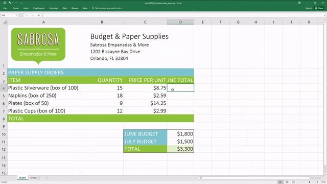 Point and Click Method | Excel | Creating Formulas смотреть онлайн