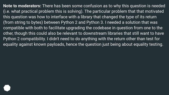 Compare string to bytes that works in both Python 2 and 3 смотреть онлайн