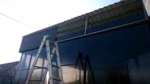 Обшивка навеса поликарбонатом