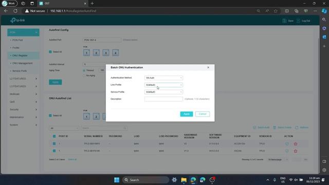 TP-Link GPON OLT Configuration