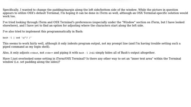 iTerm/OSX Terminal: Change text margin from edge of window (2 Solutions!!) смотреть онлайн