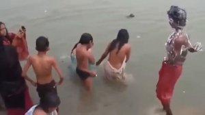 Open bath at Kumbha mela