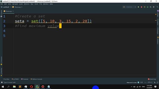 How to find maximum and the minimum value in a set in Python смотреть онлайн