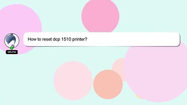 How to reset dcp 1510 printer? смотреть онлайн
