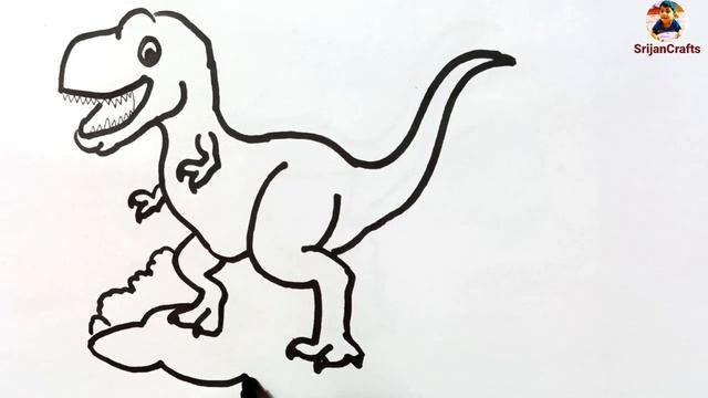 how to draw dinosaurs for kids |step by step | cute drawings смотреть онлайн