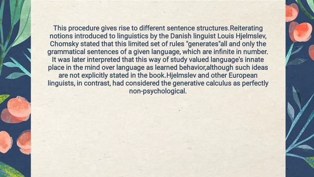 Definition and story of syntactic structure смотреть онлайн