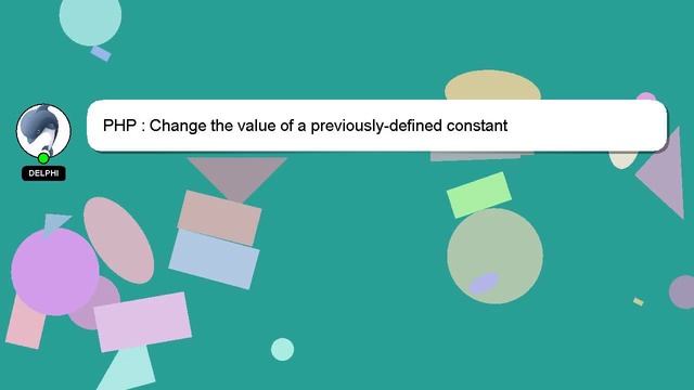 PHP : Change the value of a previously-defined constant смотреть онлайн