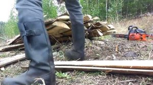 Бензопила Carver Promo PSG 45-15, обкатка, первый день работы.