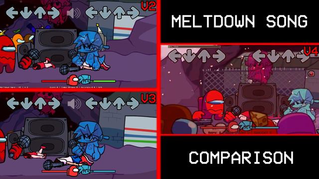 FNF': Vs Impostor - Sabotage + Meltdown (V2 vs V3 vs V4) (vs red imposter songs comparison) смотреть онлайн