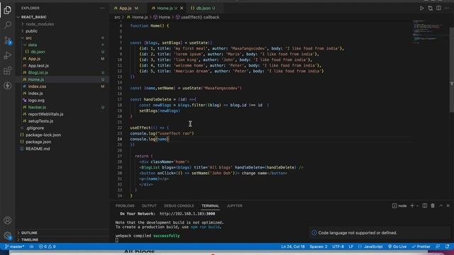 Complete React Tutorial #16 How to use JSON Server смотреть онлайн