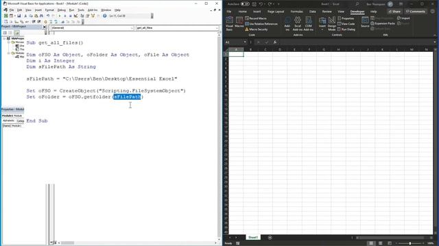 Excel VBA | Export List of File Names from Folder смотреть онлайн