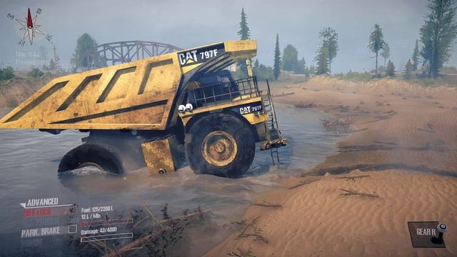 Driving Dumper Through The River Can I Cross it? | MudRunner PC Android Gameplay HD смотреть онлайн