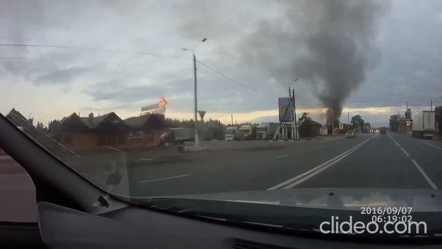 так горел ресторан Сказка в Киржаче. смотреть онлайн