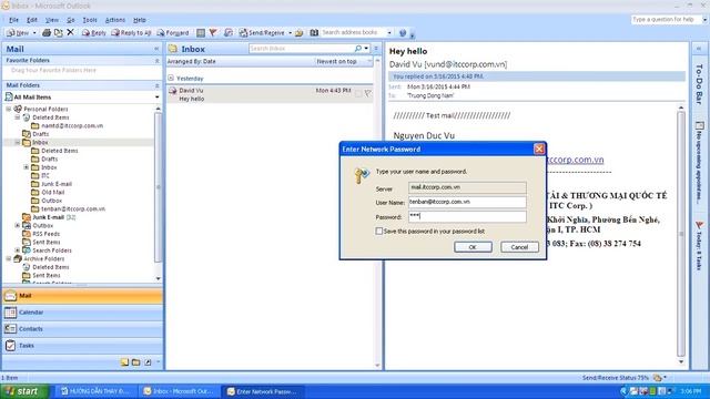 [NETWORK ADMINISTRATION] Jackie Nam - Đổi passwd Email Microsoft Outlook смотреть онлайн